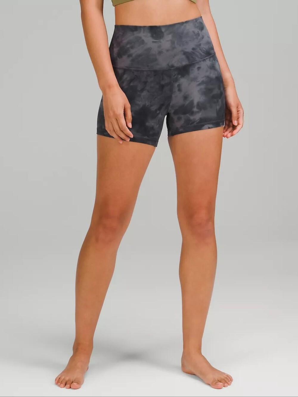 lululemon athletica Black & Charcoal Tie-Dye Shorts